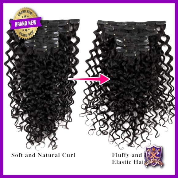 Natural Wavy Clip-In Human Hair Extensions 14 Inch 120g Double Weft main image 4